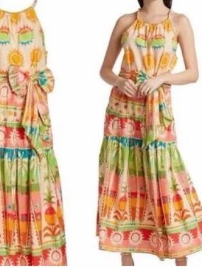 farm rio hummingbird richelieu maxi dress Farm Rio New Hummingbird Richelieu Maxi Dress Size S NWT